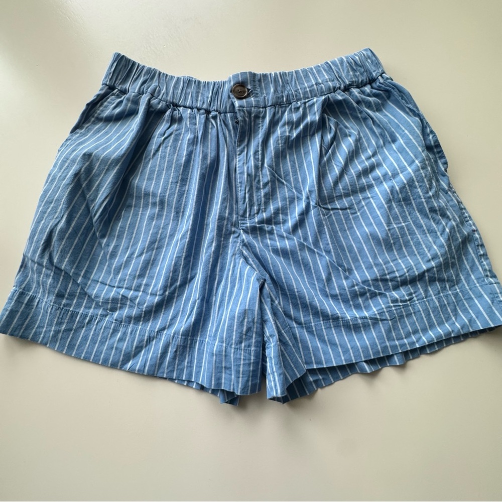 A New Day Light Blue Striped Shorts